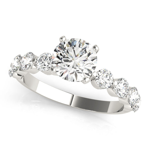 Classic Single Prong Engagement Ring Round Diamond Engagement Ring in 10K/14K gold and platinum with certified lab-grown or natural diamonds