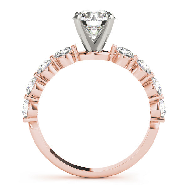 Classic Single Prong Engagement Ring Round Diamond Engagement Ring in 10K/14K gold and platinum with certified lab-grown or natural diamonds