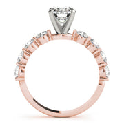 Classic Single Prong Engagement Ring Round Diamond Engagement Ring in 10K/14K gold and platinum with certified lab-grown or natural diamonds