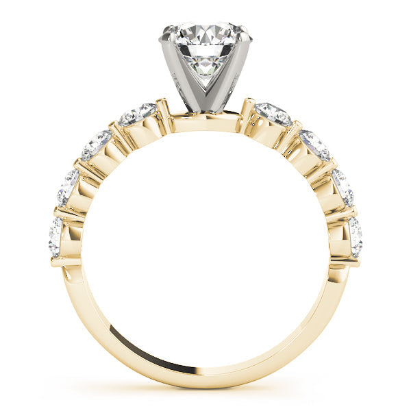 Classic Single Prong Engagement Ring Round Diamond Engagement Ring in 10K/14K gold and platinum with certified lab-grown or natural diamonds
