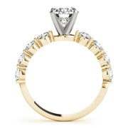 Classic Single Prong Engagement Ring Round Diamond Engagement Ring in 10K/14K gold and platinum with certified lab-grown or natural diamonds