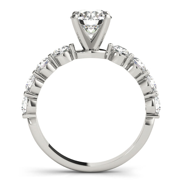Classic Single Prong Engagement Ring Round Diamond Engagement Ring in 10K/14K gold and platinum with certified lab-grown or natural diamonds