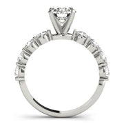 Classic Single Prong Engagement Ring Round Diamond Engagement Ring in 10K/14K gold and platinum with certified lab-grown or natural diamonds
