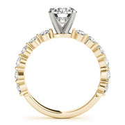 Luxe Single Prong Engagement Ring Round Diamond Engagement Ring in 10K/14K gold and platinum with certified lab-grown or natural diamonds