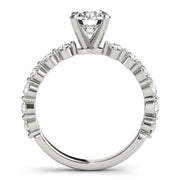 Luxe Single Prong Engagement Ring Round Diamond Engagement Ring in 10K/14K gold and platinum with certified lab-grown or natural diamonds