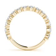 Single Shared Prong Half Eternity Ring in Gold & Platinum