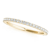 Straight Diamond Half Eternity Ring in 10K/14K gold and platinum with certified lab-grown or natural diamonds