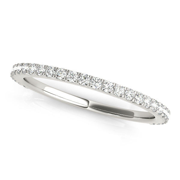 Straight Diamond Half Eternity Ring in Gold & Platinum