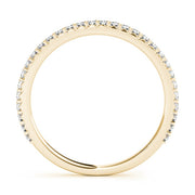 Straight Diamond Half Eternity Ring in Gold & Platinum