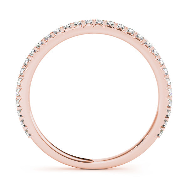 Straight Diamond Half Eternity Ring in Gold & Platinum