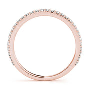 Straight Diamond Half Eternity Ring in Gold & Platinum