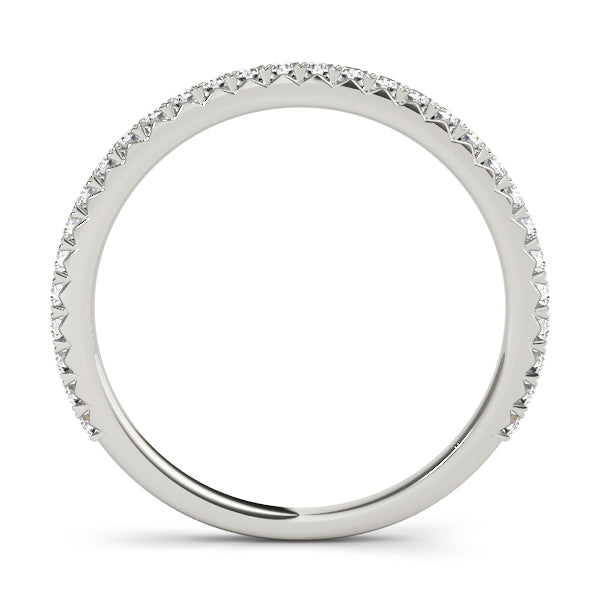 Straight Diamond Half Eternity Ring in Gold & Platinum
