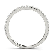 Straight Diamond Half Eternity Ring in Gold & Platinum