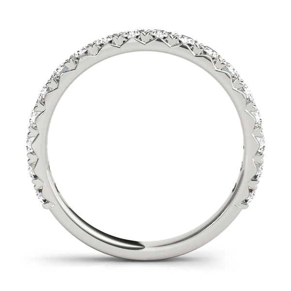Shared Prong Half Eternity Ring in 10K/14K gold and platinum with certified lab-grown or natural diamonds