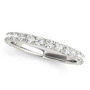 Shared Prong Half Eternity Ring in Gold & Platinum