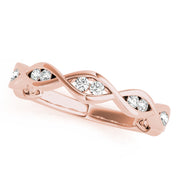 Twisted Half Eternity Ring in Gold & Platinum