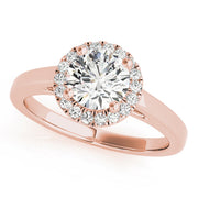 Luxe Halo Engagement Ring Round Diamond Engagement Ring in 10K/14K gold and platinum with certified lab-grown or natural diamonds