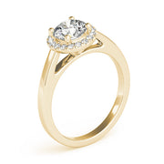 Luxe Halo Engagement Ring Round Diamond Engagement Ring in 10K/14K gold and platinum with certified lab-grown or natural diamonds