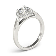 Luxe Halo Engagement Ring Round Diamond Engagement Ring in 10K/14K gold and platinum with certified lab-grown or natural diamonds
