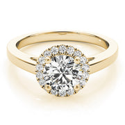 Luxe Halo Engagement Ring Round Diamond Engagement Ring in 10K/14K gold and platinum with certified lab-grown or natural diamonds