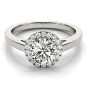 Luxe Halo Engagement Ring Round Diamond Engagement Ring in 10K/14K gold and platinum with certified lab-grown or natural diamonds