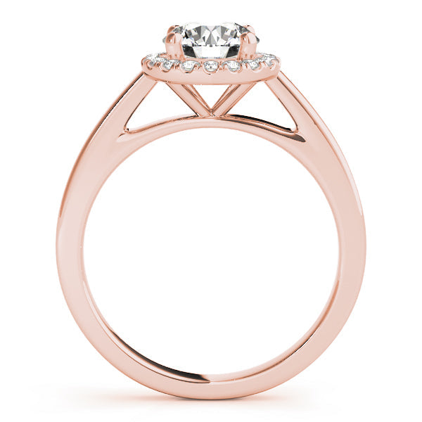 Luxe Halo Engagement Ring Round Diamond Engagement Ring in 10K/14K gold and platinum with certified lab-grown or natural diamonds