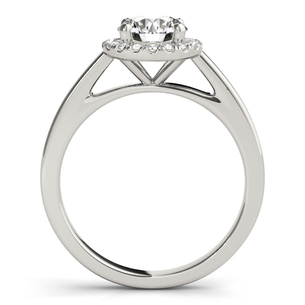 Luxe Halo Engagement Ring Round Diamond Engagement Ring in 10K/14K gold and platinum with certified lab-grown or natural diamonds