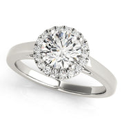 Luxe Halo Engagement Ring Round Diamond Engagement Ring in 10K/14K gold and platinum with certified lab-grown or natural diamonds