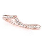 Curved Half Eternity Ring in Gold & Platinum