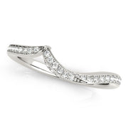Curved Half Eternity Ring in Gold & Platinum