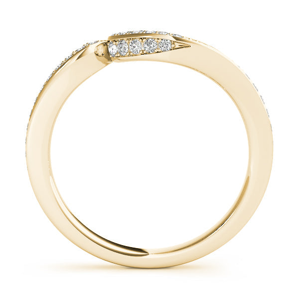 Curved Half Eternity Ring in Gold & Platinum