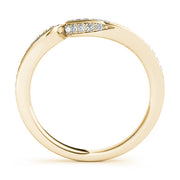 Curved Half Eternity Ring in Gold & Platinum