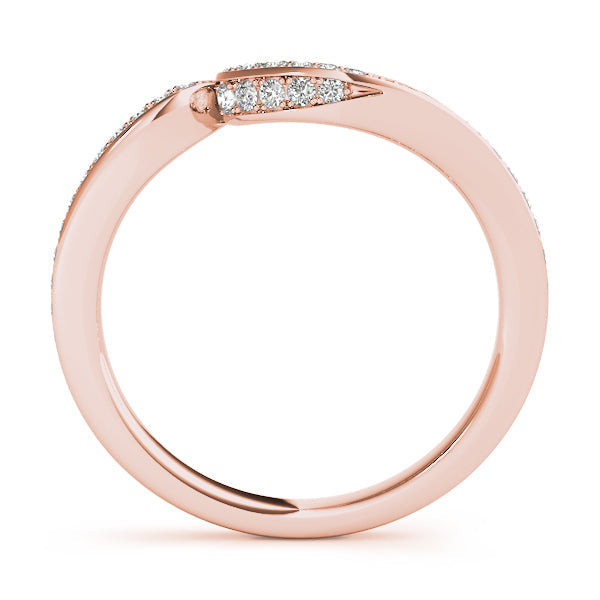 Curved Half Eternity Ring in Gold & Platinum