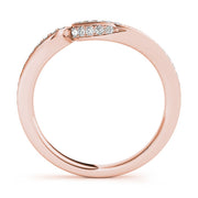 Curved Half Eternity Ring in Gold & Platinum