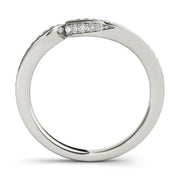 Curved Half Eternity Ring in Gold & Platinum