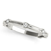 Stackable Accented Filigree Half Eternity Ring in Gold & Platinum