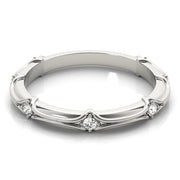 Stackable Accented Filigree Half Eternity Ring in Gold & Platinum