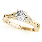 Eternal With Twisted Shank Round Diamond Engagement Ring in 10K/14K gold and platinum with certified lab-grown or natural diamonds