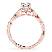 Eternal With Twisted Shank Round Diamond Engagement Ring in 10K/14K gold and platinum with certified lab-grown or natural diamonds