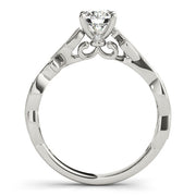 Eternal With Twisted Shank Round Diamond Engagement Ring in 10K/14K gold and platinum with certified lab-grown or natural diamonds