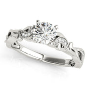 Eternal With Twisted Shank Round Diamond Engagement Ring in 10K/14K gold and platinum with certified lab-grown or natural diamonds