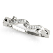 Twisted Half Eternity Ring in Gold & Platinum