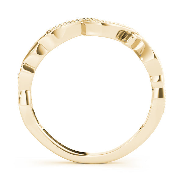 Twisted Half Eternity Ring in Gold & Platinum