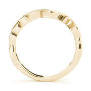 Twisted Half Eternity Ring in Gold & Platinum