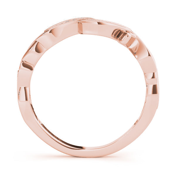 Twisted Half Eternity Ring in Gold & Platinum