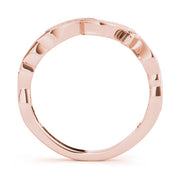 Twisted Half Eternity Ring in Gold & Platinum