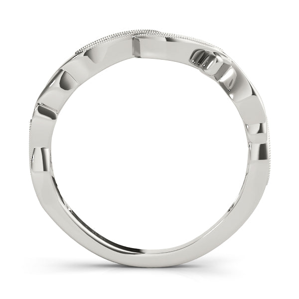 Twisted Half Eternity Ring in Gold & Platinum