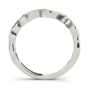 Twisted Half Eternity Ring in Gold & Platinum