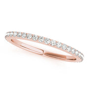 3/4 Shared Prong Half Eternity Ring in Gold & Platinum