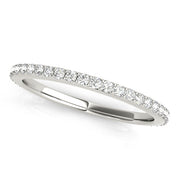 3/4 Shared Prong Half Eternity Ring in Gold & Platinum